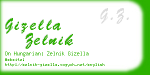 gizella zelnik business card